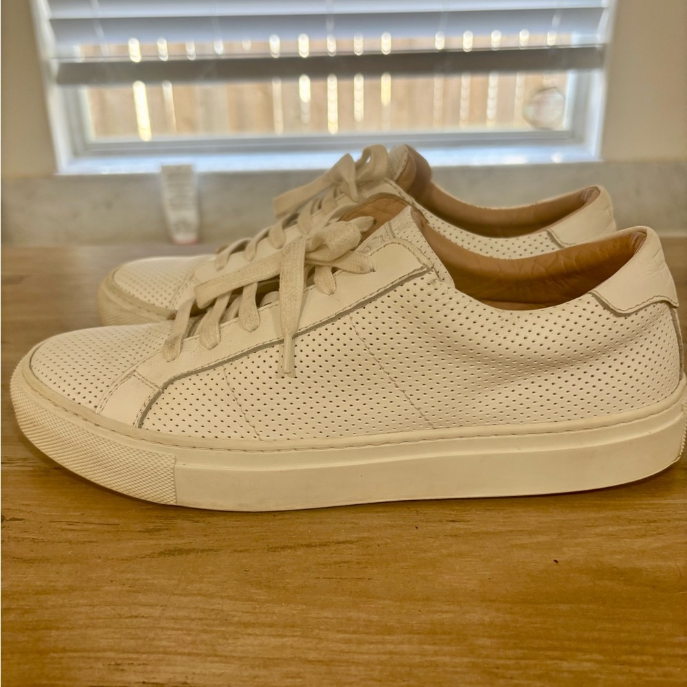 Women’s Greats White Perforated Lace-Up Sneakers - Picture 6 of 12